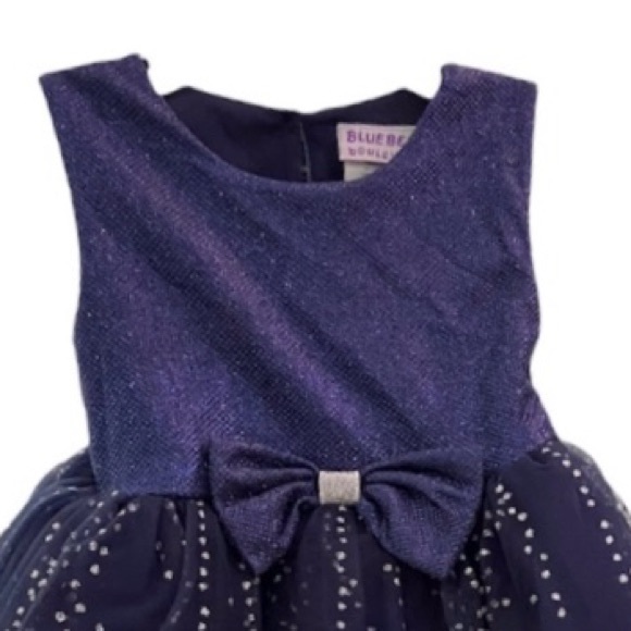 Toddler Girls Fit-and-Flare Glitter Overlay Dress - Picture 2 of 3